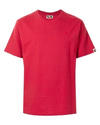 T-shirt à col rond rouge A Bathing Ape