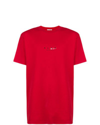 T-shirt à col rond rouge Alyx