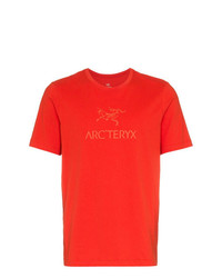 T-shirt à col rond rouge Arc'teryx