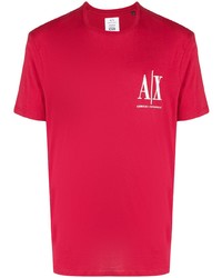 T-shirt à col rond rouge Armani Exchange