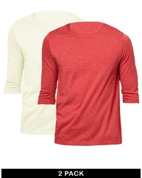 T-shirt à col rond rouge Asos