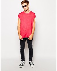 T-shirt à col rond rouge Asos