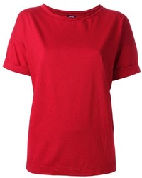T-shirt à col rond rouge Aspesi