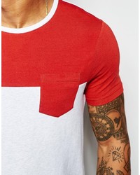 T-shirt à col rond rouge Asos