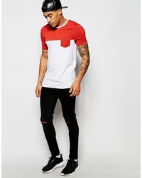 T-shirt à col rond rouge Asos