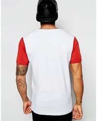 T-shirt à col rond rouge Asos