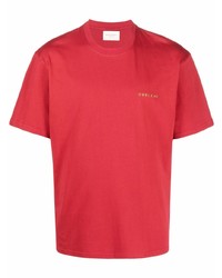 T-shirt à col rond rouge Buscemi