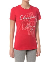 T-shirt à col rond rouge Champion