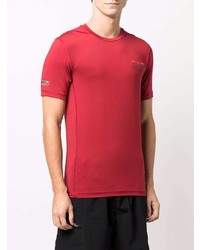 T-shirt à col rond rouge Ea7 Emporio Armani