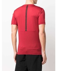 T-shirt à col rond rouge Ea7 Emporio Armani