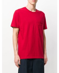 T-shirt à col rond rouge Cédric Charlier