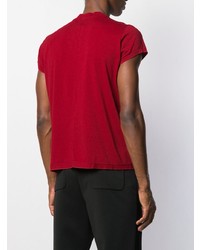 T-shirt à col rond rouge Rick Owens DRKSHDW