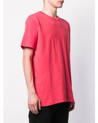 T-shirt à col rond rouge Off-White