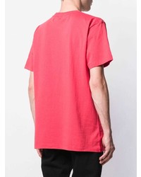 T-shirt à col rond rouge Off-White