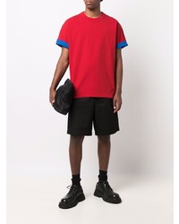 T-shirt à col rond rouge Bottega Veneta