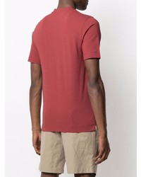 T-shirt à col rond rouge Z Zegna