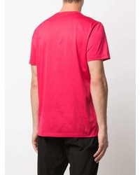 T-shirt à col rond rouge Moncler