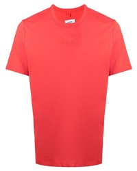 T-shirt à col rond rouge Doublet