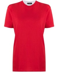 T-shirt à col rond rouge DSQUARED2