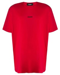 T-shirt à col rond rouge DSQUARED2