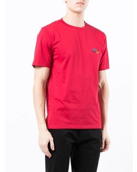 T-shirt à col rond rouge Paul Smith
