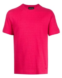 T-shirt à col rond rouge Emporio Armani