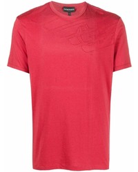 T-shirt à col rond rouge Emporio Armani