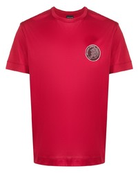 T-shirt à col rond rouge Emporio Armani