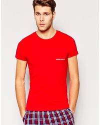 T-shirt à col rond rouge Emporio Armani