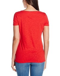 T-shirt à col rond rouge Esprit