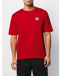 T-shirt à col rond rouge Études