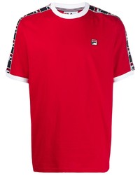 T-shirt à col rond rouge Fila
