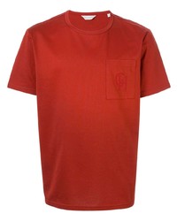 T-shirt à col rond rouge Gieves & Hawkes