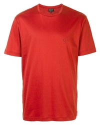 T-shirt à col rond rouge Giorgio Armani