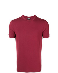 T-shirt à col rond rouge Giorgio Armani
