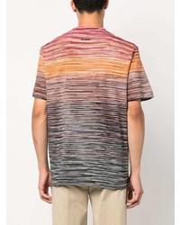 T-shirt à col rond rouge Missoni