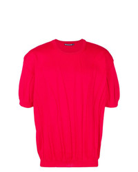 T-shirt à col rond rouge Issey Miyake Men