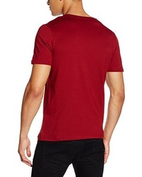 T-shirt à col rond rouge Jack & Jones