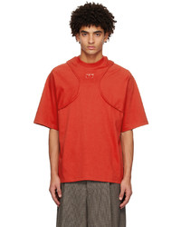 T-shirt à col rond rouge Jean Paul Gaultier