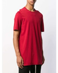 T-shirt à col rond rouge Rick Owens DRKSHDW