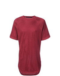 T-shirt à col rond rouge Julius