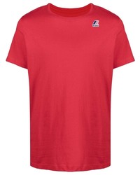 T-shirt à col rond rouge Kway