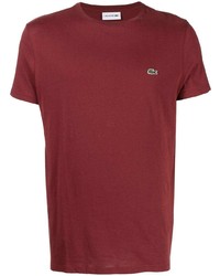 T-shirt à col rond rouge Lacoste
