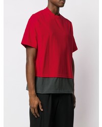 T-shirt à col rond rouge Marni