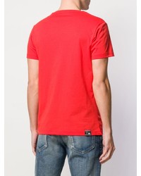 T-shirt à col rond rouge VERSACE JEANS COUTURE