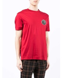 T-shirt à col rond rouge Emporio Armani