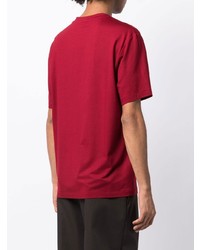 T-shirt à col rond rouge Giorgio Armani