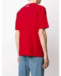 T-shirt à col rond rouge Marni