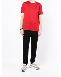 T-shirt à col rond rouge Emporio Armani