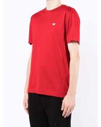 T-shirt à col rond rouge Emporio Armani